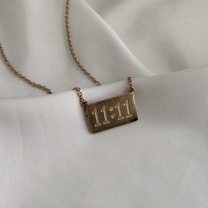 11:11 Lucky Charm Necklace - Rose Gold