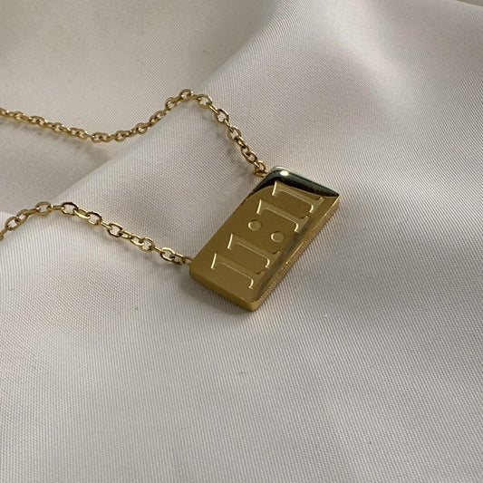 11:11 Lucky Charm Necklace - Gold